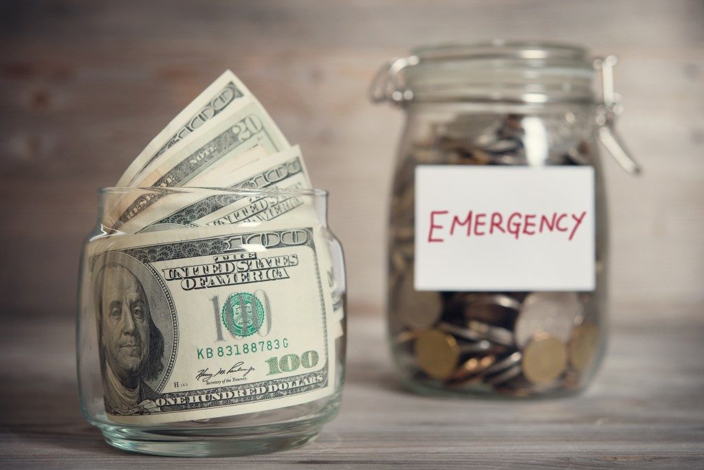 Jar of emergency fund