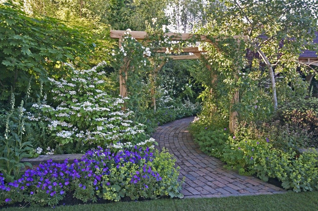 pathway leading to a cottage garden