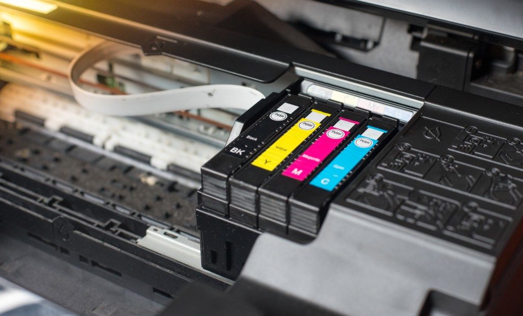 close up photo of a printer
