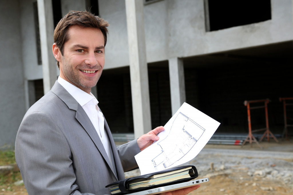 real estate agent preparing contract
