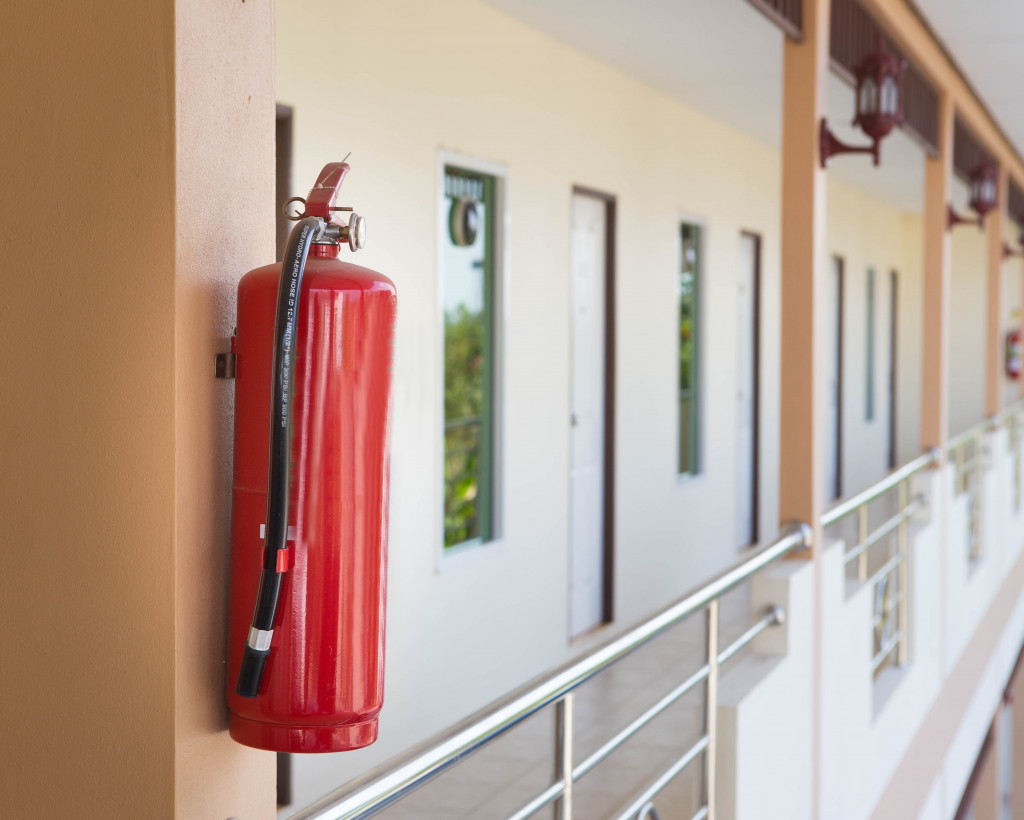 a fire extinguisher