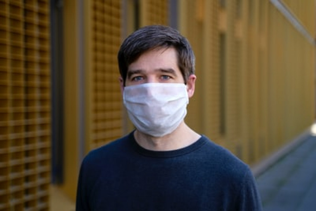 man wearing a facemask